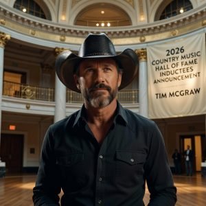 Professional editorial portrait of Tim McGraw at the Country Music Hall of Fame 2026 induction announcement.