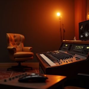 Cinematic wide-angle shot of a pickup truck driving on a highway at sunset, symbolizing the theme of freedom and the open road from Timmy McKeever's song "20 Over."